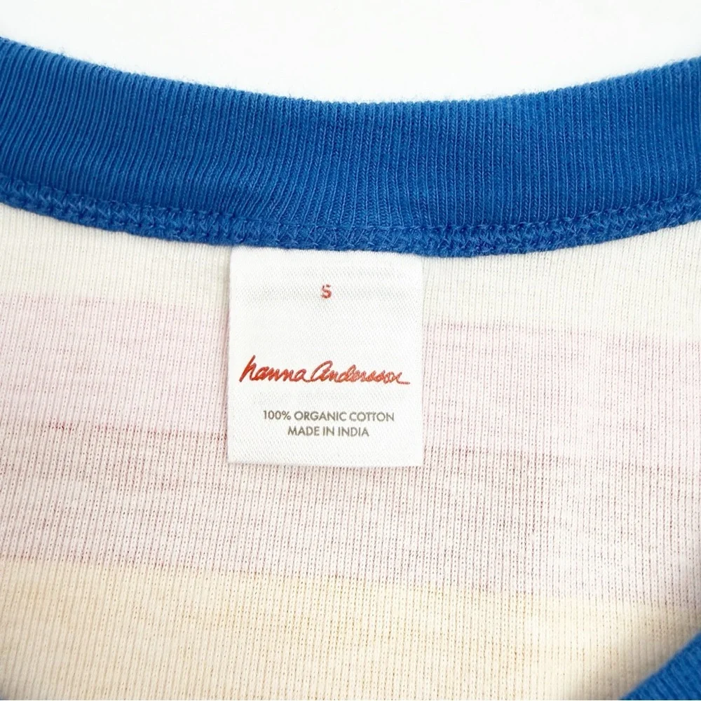 Hanna Andersson Long Sleeve Thermal Pajama Set Two (2) Piece Top Bottoms Stripe - Picture 6 of 11
